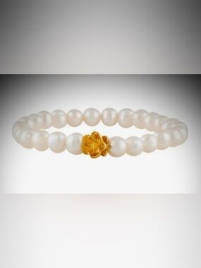 24k Gold/Pearl Bracelet